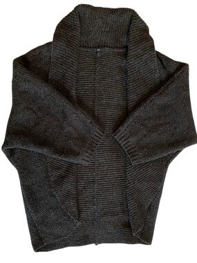 Gap Dark Gray Chunky Sweater Open Cardigan Cozy Oversized Womens Size S/M